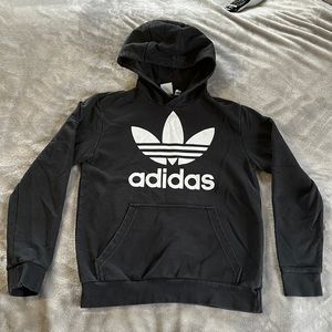 ADIDAS long sleeve hoodie. Boys size L, color Black